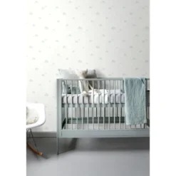 Sanders & Sanders behang wolkjes vergrijsd blauw en wit - 53 cm x 10 m