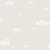 Sanders & Sanders behang wolkjes beige en wit - 53 cm x 10 m