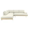 Savannah hoekbank chaise longue loungeset - beige - weerbestendig - Links