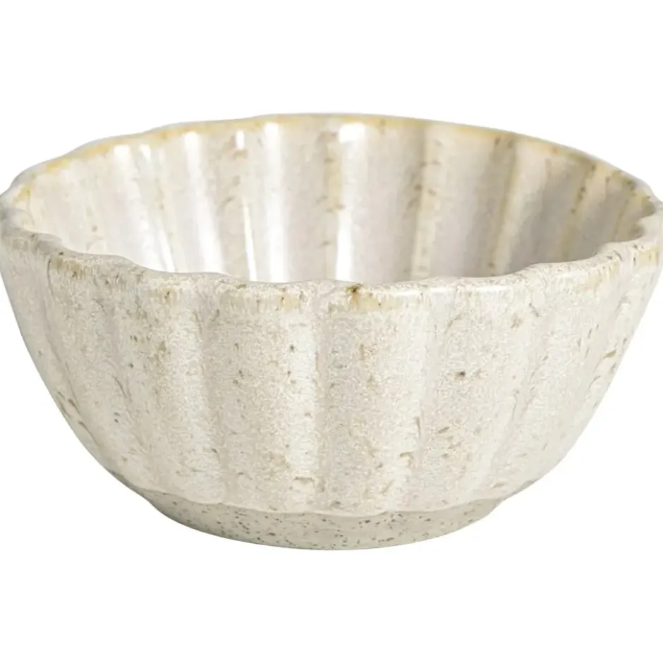 Schaaltje Flora off-white stoneware - Ø7,5 cm