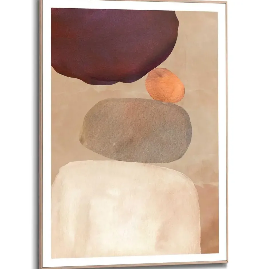 Schilderij Aardse Balans - 70 x 50 - Bruin