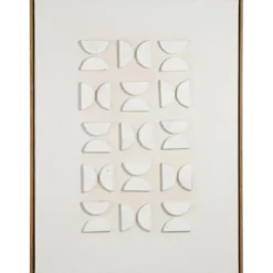 Schilderij Abstract 3D - off-white - 82x62 cm