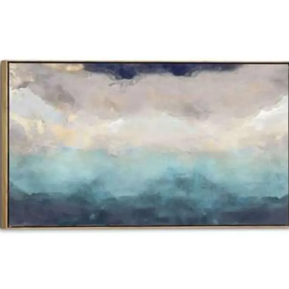 Schilderij Abstracte kunst - 70 x 118 - Blauw