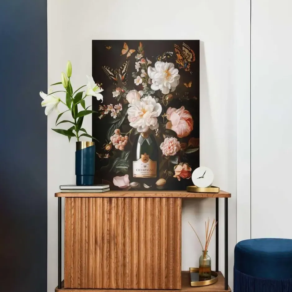Schilderij Bloemenfeest - 70 x 50 - Roze