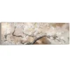 Schilderij Boom in bloei - 52 x 156 - Beige