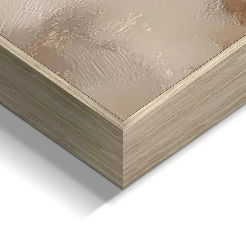 Schilderij Boom in bloei - 52 x 156 - Beige