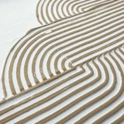Schilderij 3D Art Knoop - 40 x 30 - Beige