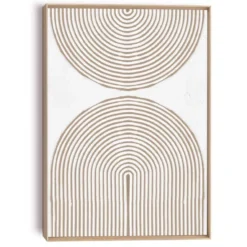 Schilderij 3D Art Reliëf bogen - 70 x 50 - Beige