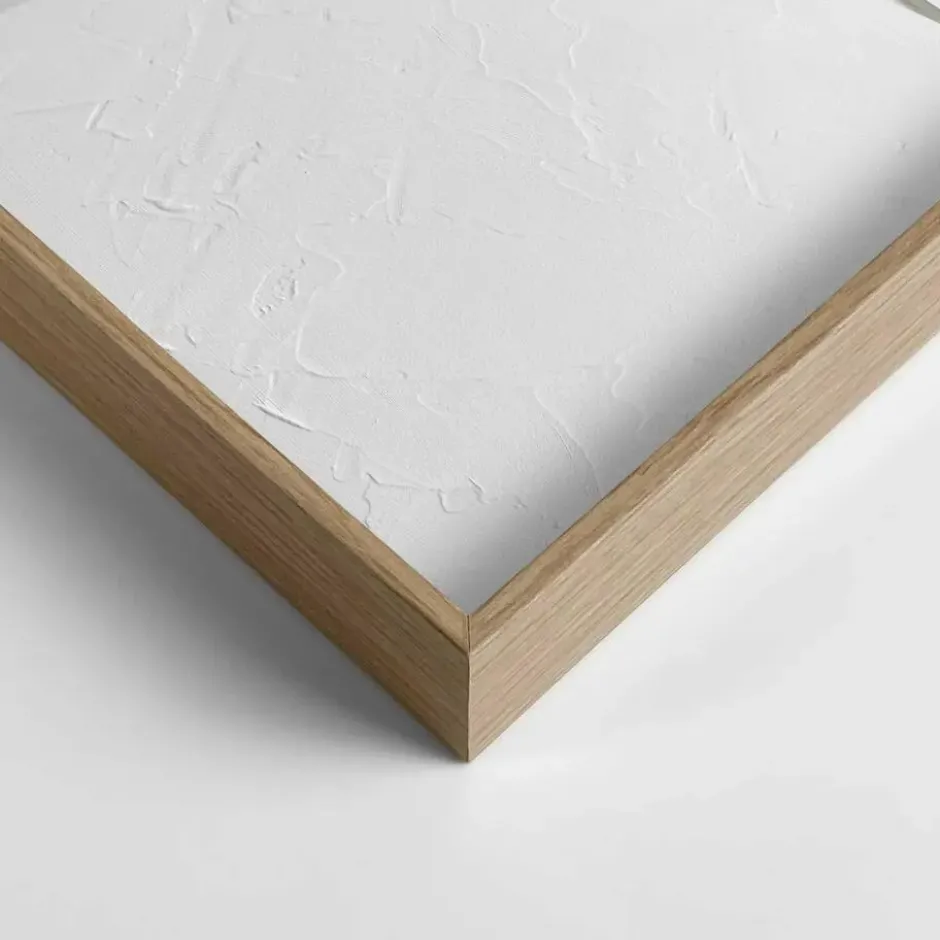 Schilderij 3D Art Rustige Structuur - 100 x 70 - Wit