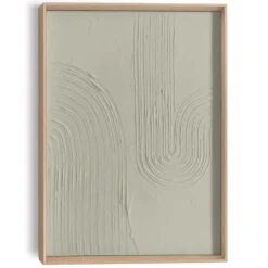 Schilderij 3D Art Sharp - sage green - 40 x 30 - Groen