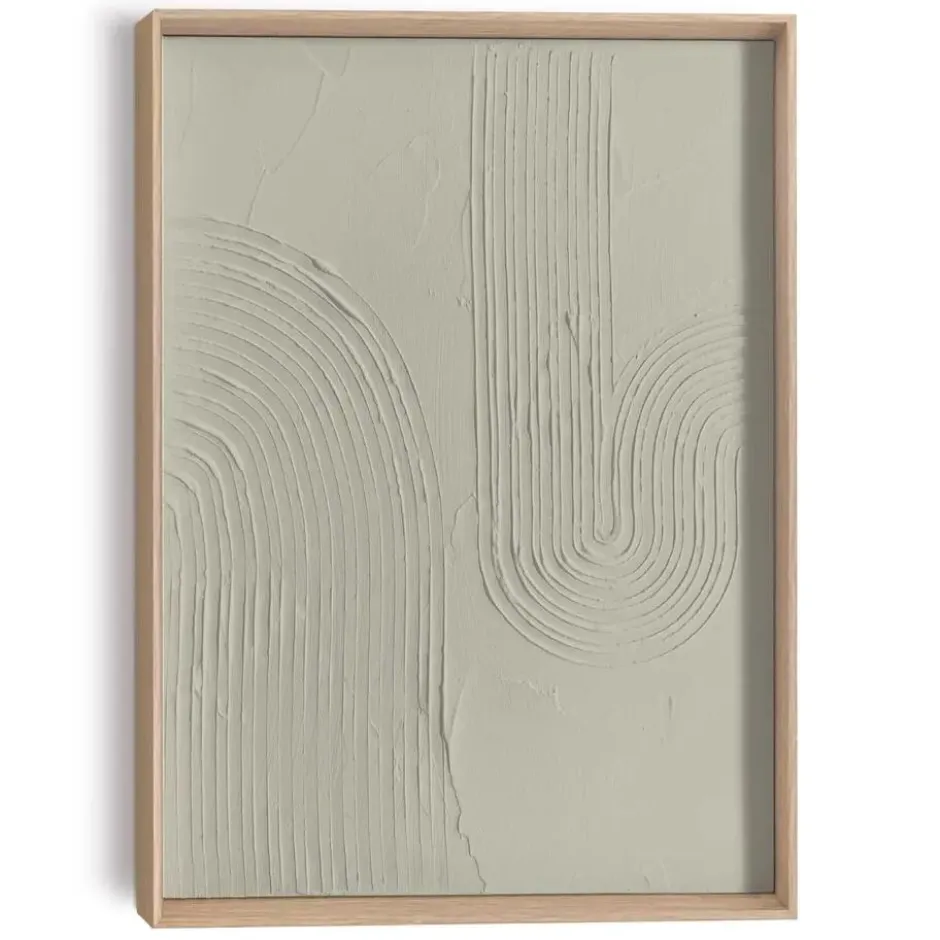 Schilderij 3D Art Sharp - sage green - 40 x 30 - Groen