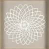 Schilderij Flower off-white MDF/glas - 50x50 cm