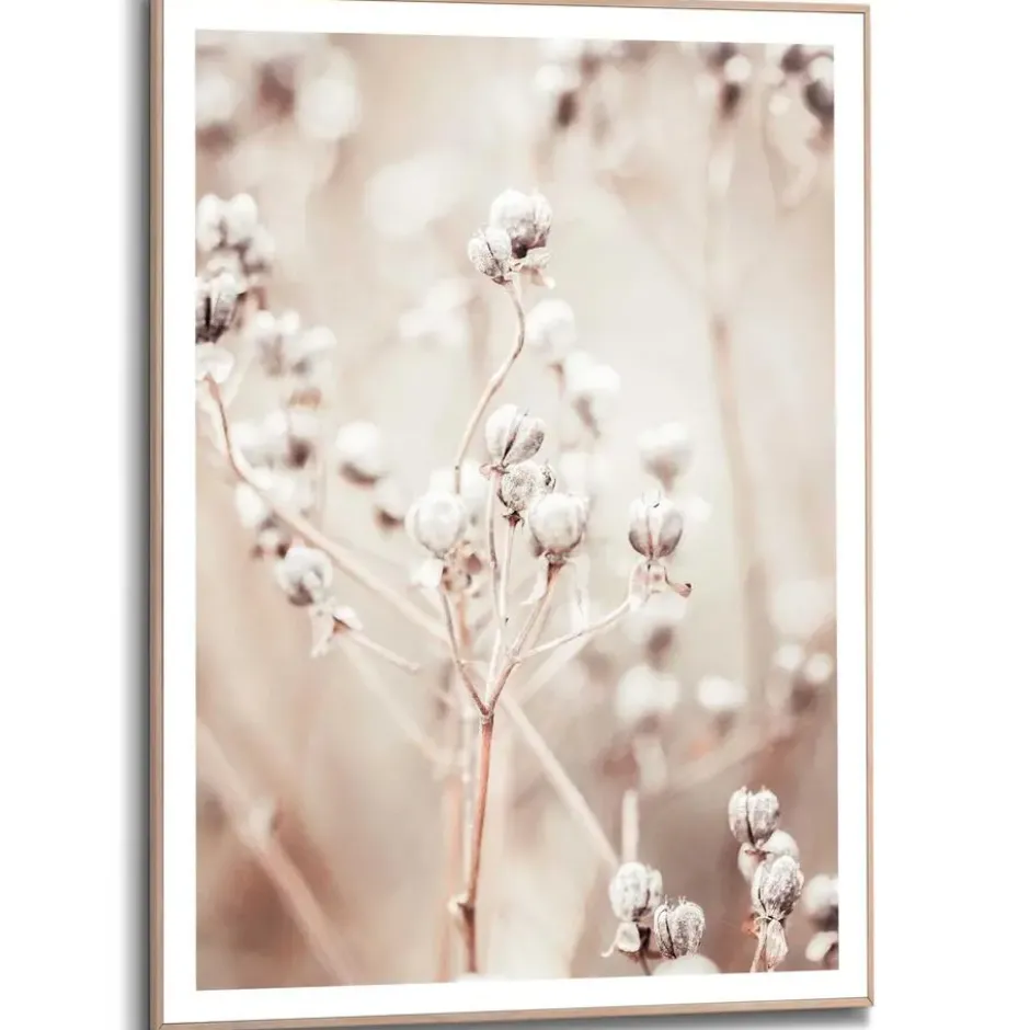 Schilderij Gedroogde tak - 70 x 50 - Beige