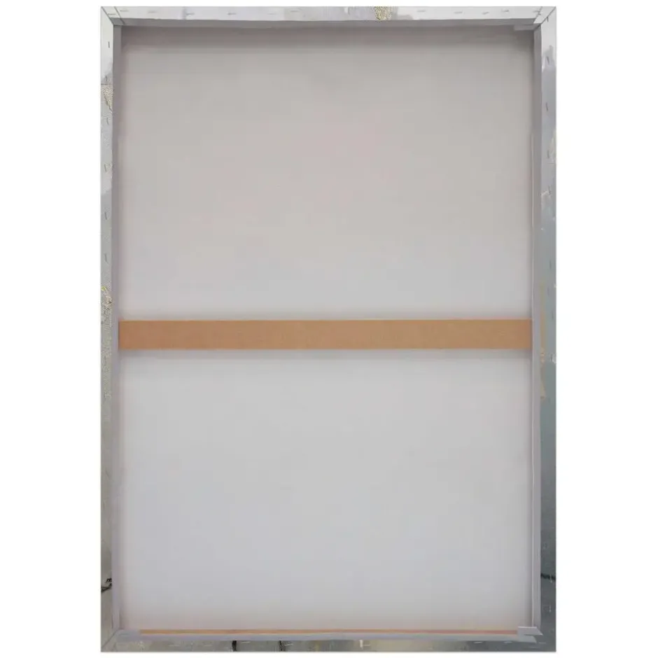 Schilderij Gezicht - 70 x 50 - Goudkleurig