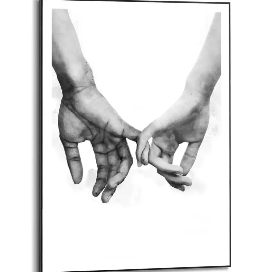 Schilderij Liefde - 70 x 50 - Zwart-Wit