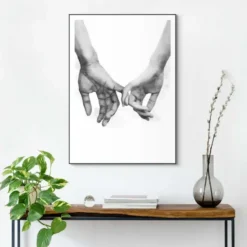 Schilderij Liefde - 70 x 50 - Zwart-Wit