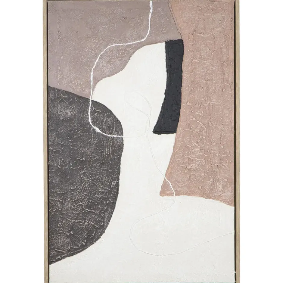Schilderij Neva zandkleur MDF - 90x60 cm
