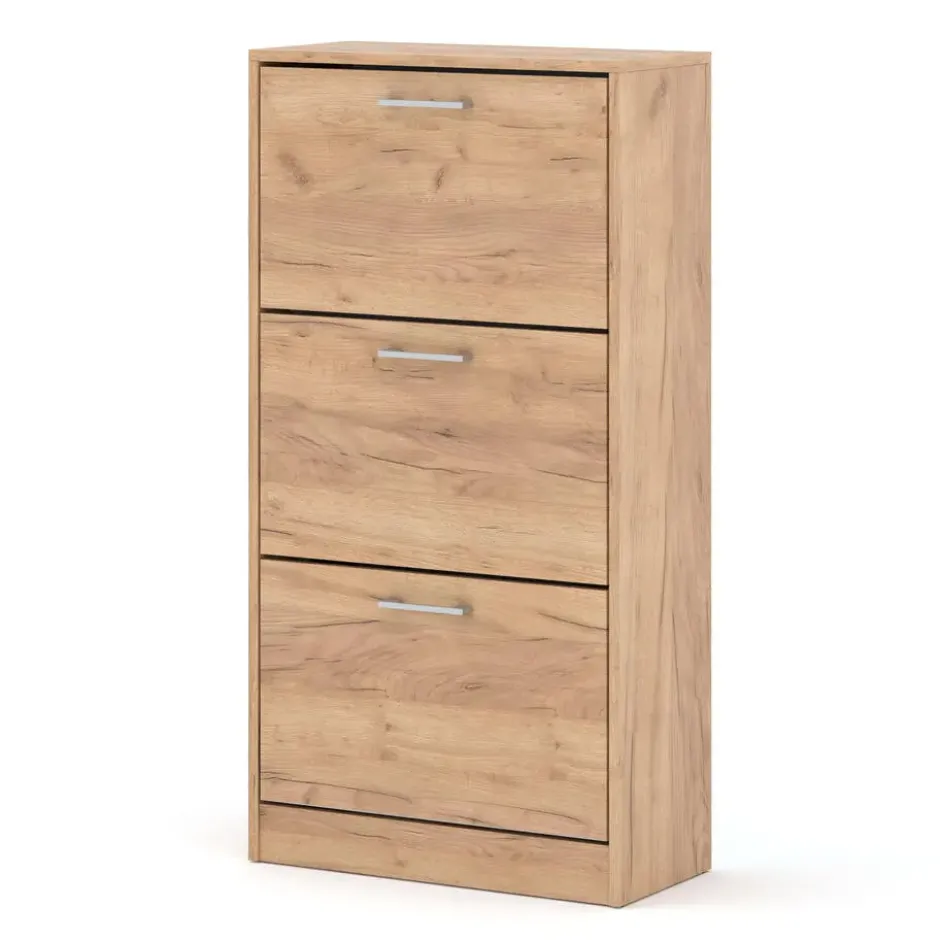 Schoenenkast ADA craft goud– kantelbaar, 60x28x116 cm