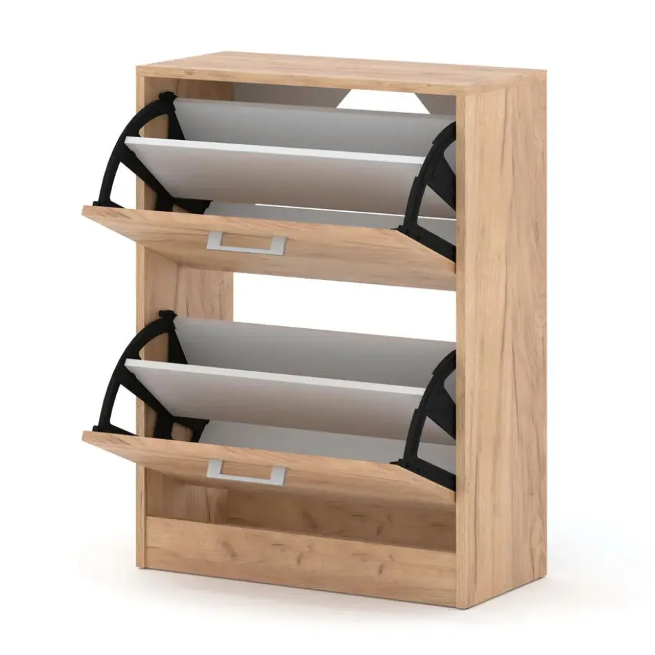 Schoenenkast ADA craft goud – kantelbaar, 60x28x81 cm