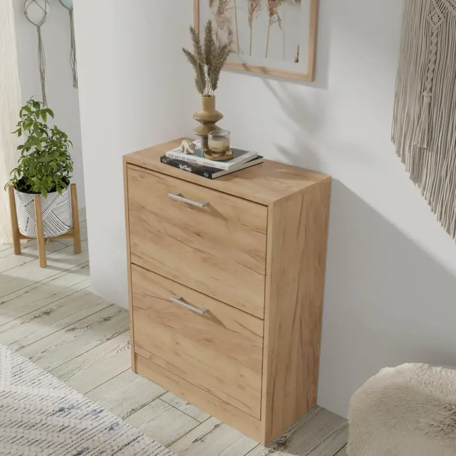 Schoenenkast ADA craft goud – kantelbaar, 60x28x81 cm