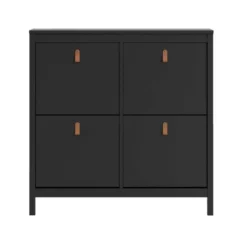 Schoenenkast Madeira - zwart - 103x102x25 cm