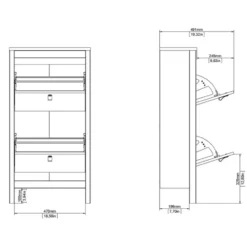 Schoenenkast Madeira - zwart - 102,9x53,8x24,6 cm