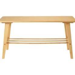 Schoenenrek bankje - 2-laags - bamboe - 80 x 30 x 40 cm