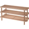 Schoenenrek - hout - 3-laags - 77 x 26 x 40 cm