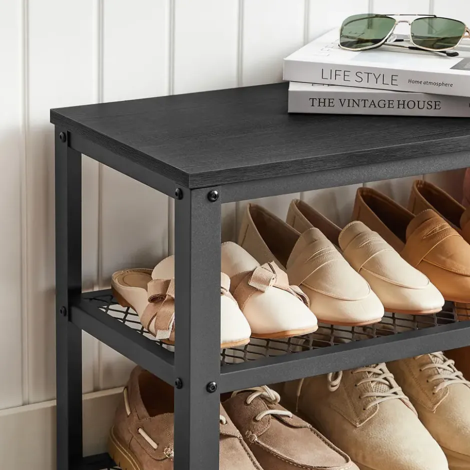 Schoenenrek met Industriële Look - Rek voor Schoenen 73x30x45cm
