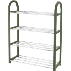 Schoenenrek/schoenenstandaard - 4-laags - grijs - 50 x 19 x 65 cm