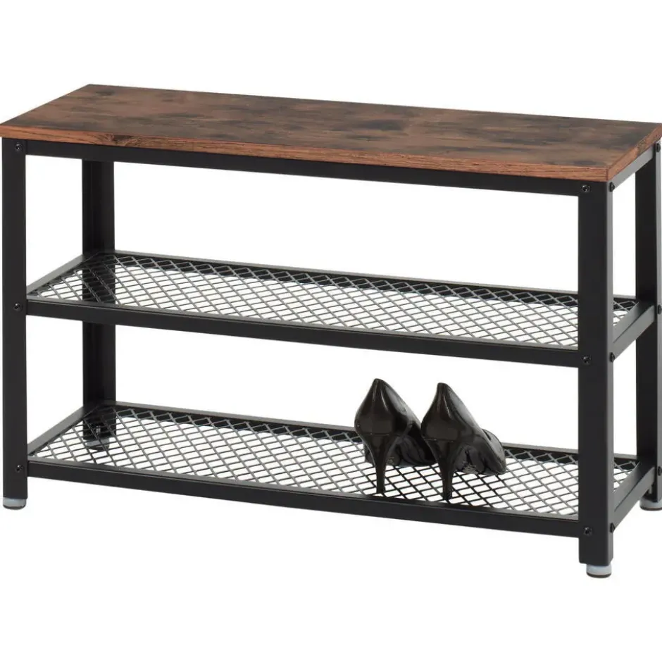 Schoenenrek - vintage - 73x45x30 cm - vintage bruin
