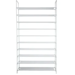 Schoenenrek voor 50 paar - Wit - 10 etages