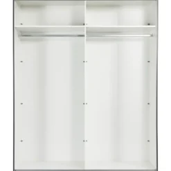Schuifdeurkast Bergamo - antraciet - 221x178,5x66,6 cm