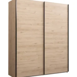 Schuifdeurkast Bergamo - eikenkleur - 221x178,5x66,6 cm