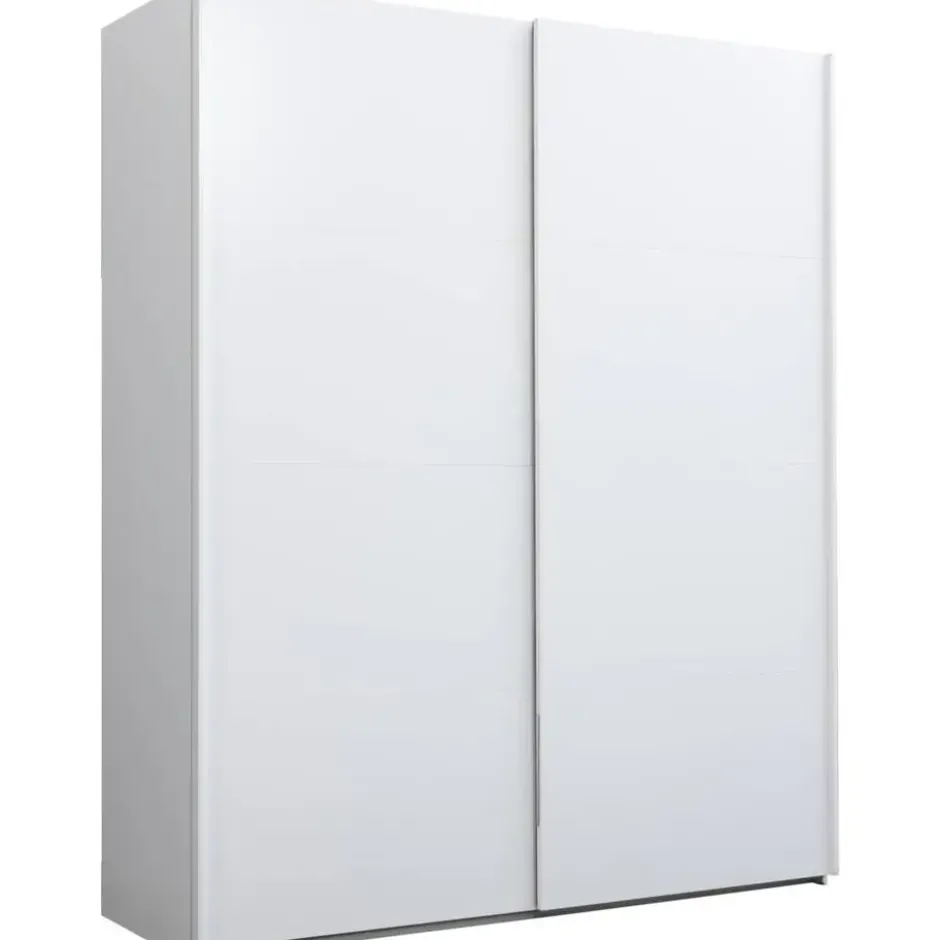 Schuifdeurkast Bergamo - wit - 221x178,5x66,6 cm