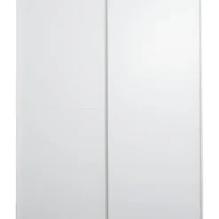 Schuifdeurkast Bergamo - wit - 221x178,5x66,6 cm