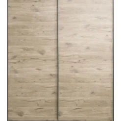 Schuifdeurkast Dex - eikenkleur - 198x180x64 cm