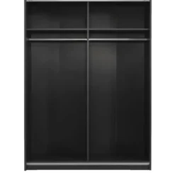 Schuifdeurkast Genua - antraciet - 204x150x60 cm
