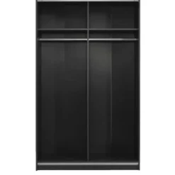 Schuifdeurkast Genua - antraciet - 204x122x60 cm