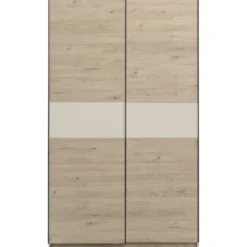 Schuifdeurkast Genua - eiken/greige - 204x122x60 cm