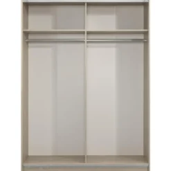 Schuifdeurkast Genua - eiken/greige - 204x150x60 cm