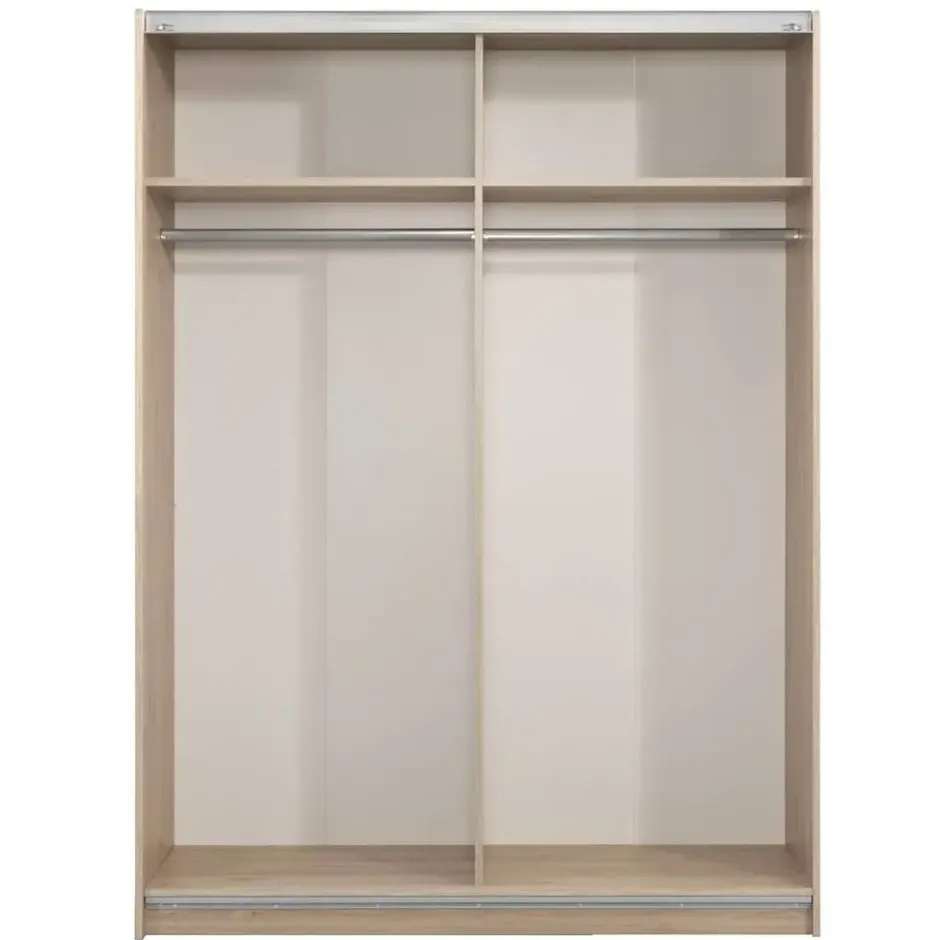 Schuifdeurkast Genua - eikenkleur/antraciet - 204x150x60 cm