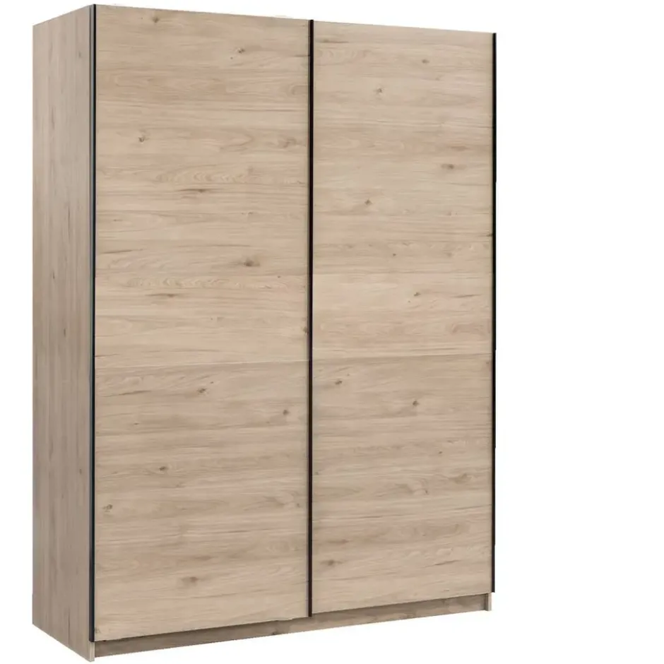 Schuifdeurkast Genua - eikenkleur - 204x150x60 cm