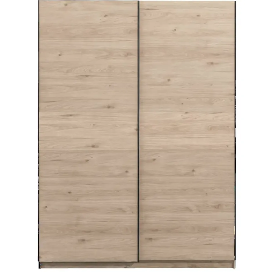 Schuifdeurkast Genua - eikenkleur - 204x150x60 cm