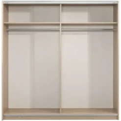 Schuifdeurkast Genua - eikenkleur/antraciet - 204x200x60 cm