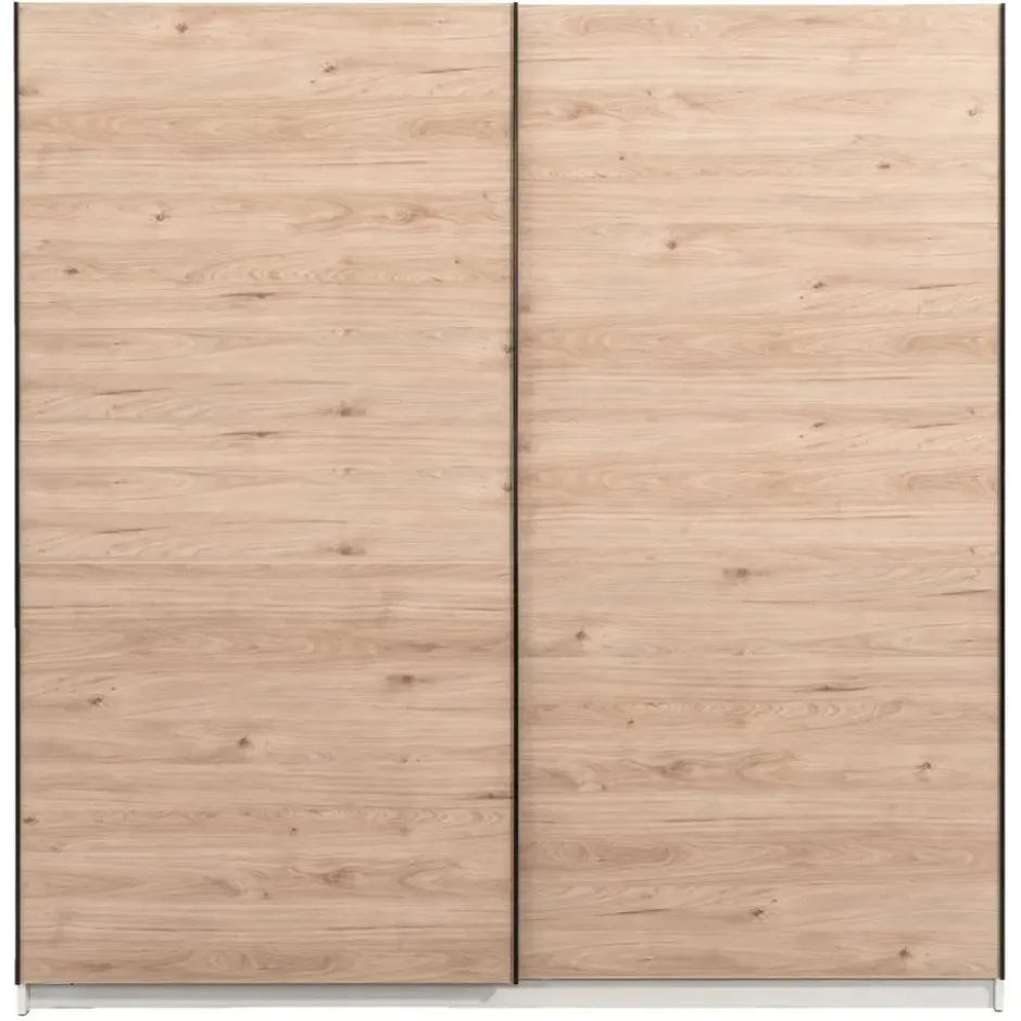 Schuifdeurkast Genua - eikenkleur - 204x200x60 cm