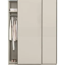 Schuifdeurkast Genua - greige - 204x150x60 cm