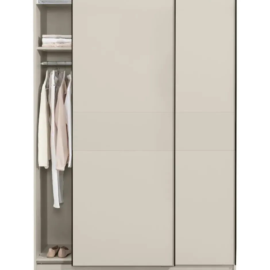 Schuifdeurkast Genua - greige - 204x150x60 cm