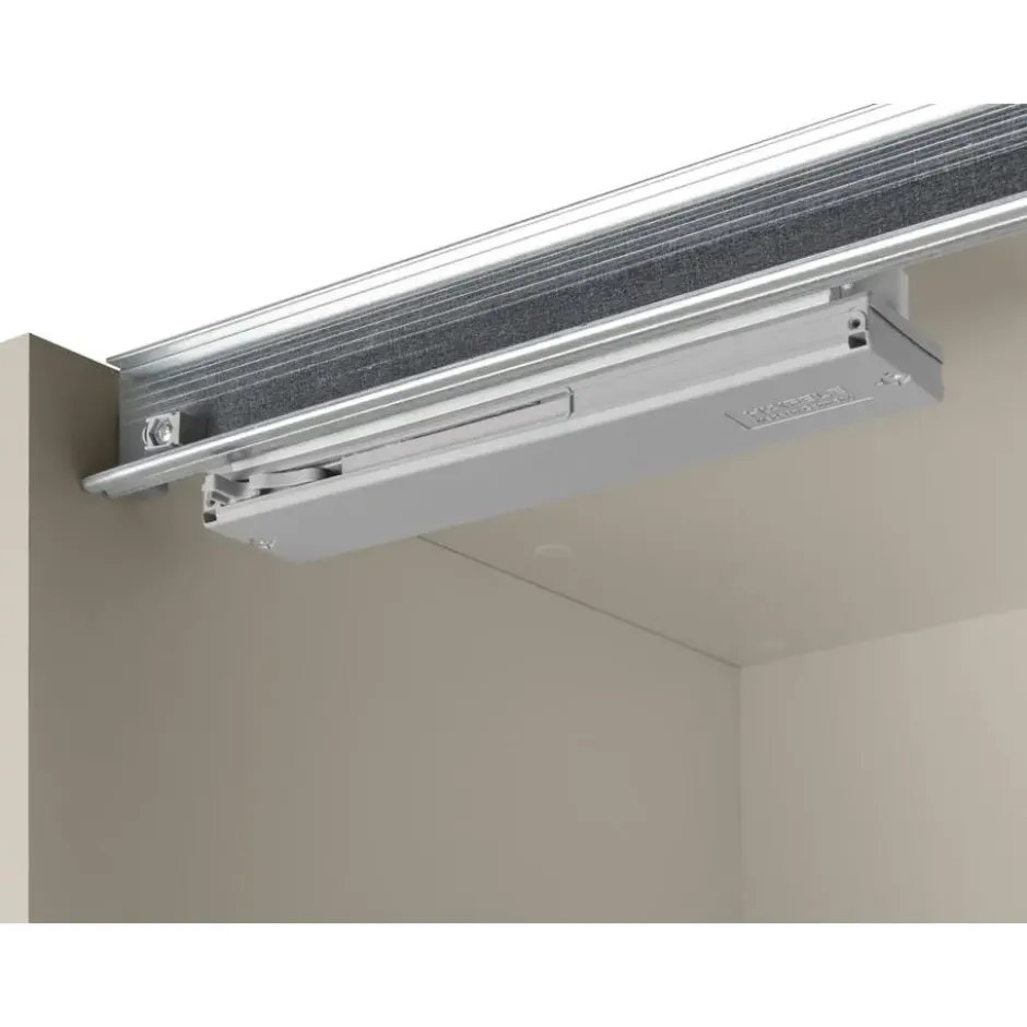 Schuifdeurkast Genua - greige/eiken - 204x200x60 cm