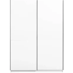 Schuifdeurkast Genua - wit - 204x150x60 cm